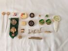 LOT Vintage 21 Pieces Girl Scout Pins, EARRINGS Bookmark
