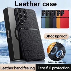 For Samsung Galaxy S23 Ultra/FE/A34 A54 5G Matte Leather TPU Magnetic Case Cover - Picture 1 of 21