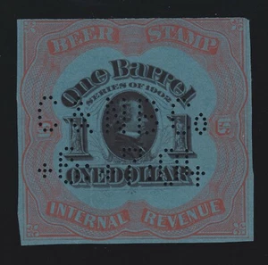 US REA80a $1 Beer Revenue Stamp Used VF SCV $125 - Picture 1 of 2