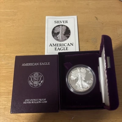 1987  1oz Bullion Proof $1 American Silver Eagle Dollar w/OGP & COA  - Image 1 of 4