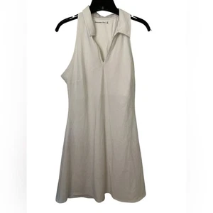 Abercrombie and Fitch weiß Kragen Tank Active Kleid Medium neu ohne Etikett - Bild 1 von 5