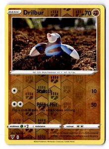 Drilbur Reverse Holo Common SWSH04: Vivid Voltage 091/185 NM - Bild 1 von 2