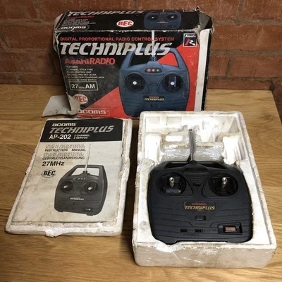 Acoms Techniplus AP-202 Transmitter Receiver Set 27MHz 2CH 1 Servo & Box VGC - Image 1 of 4