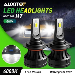 H7 LED Faros Bombillas Lámpara Luz Baja 60W 10000LM 6000K Blanco Reemplazar Halógeno EAH - Imagen 1 de 11