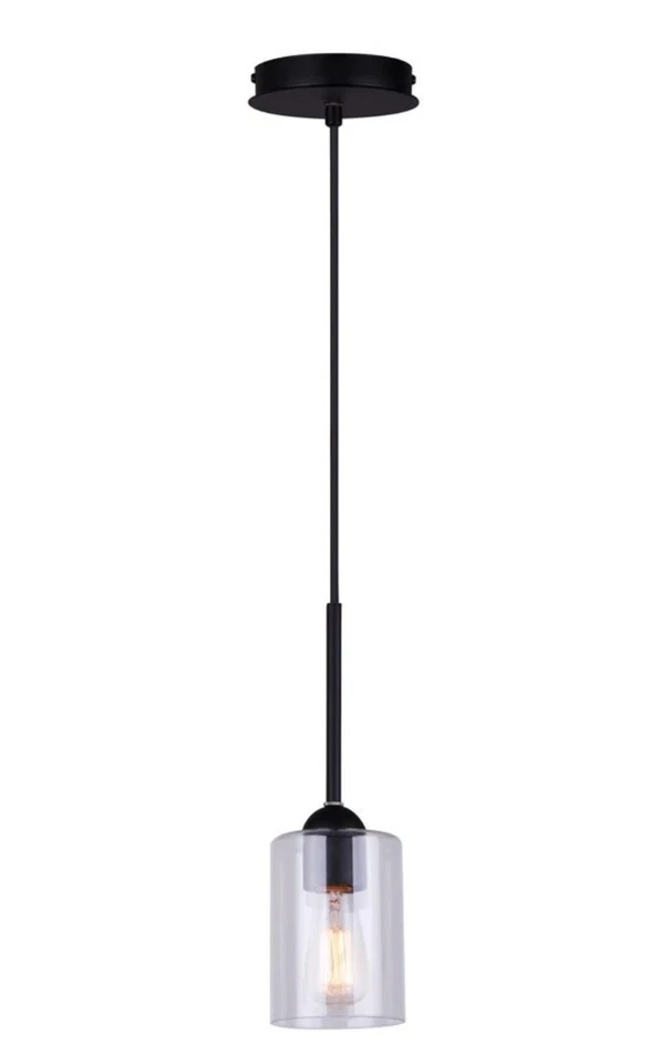 Canarm Lighting IPL370A01BK-CL Hampton Pendant Matte Black