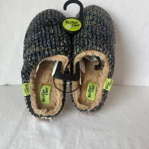 New Western Chief Evelyn Knit Women's Slippers Size 6 Faux Fur Rubber Bottom - Picture 1 of 6