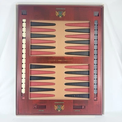 NOBLE GAMES BACKGAMMON David Ripley Leather & Wood Game Board Limited Edition - Image 1 of 4