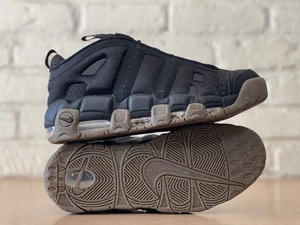 Nike Air More Uptempo Bajo Negro Goma Medio Marrón Negro FZ3055-003 Hombres 9 MUESTRA - Imagen 1 de 9