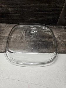 Vintage Pyrex Clear Glass 10 3/8" Square Casserole Lid A12C A-12-C - Picture 1 of 3
