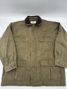 Vintage Eddie Bauer Scheunenjacke Herren L Canvas Cordbesatz Feldmantel Taschen - Bild 1 von 10