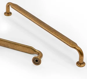 10 Pack 10" Antique Brass Cabinet Pulls Handles for Drawer or Cupboard - Picture 1 of 5