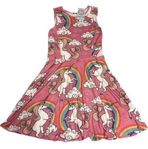 JXStar Unicorns And Rainbows Dress Pink Youth Size - Picture 1 of 8