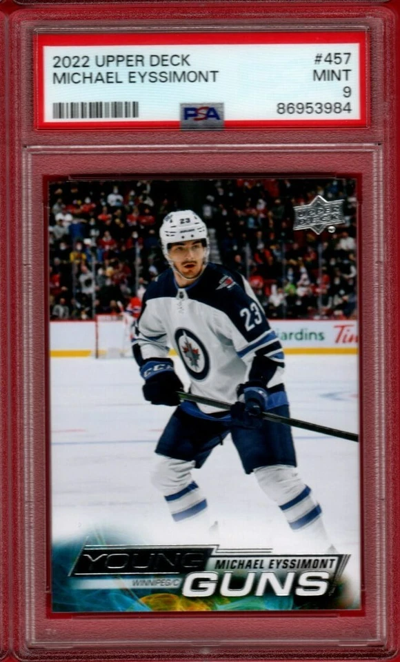 2022-23 UPPER DECK MICHAEL EYSSIMONT ROOKIE YOUNG GUNS #457 PSA 9 MINT RC YG UD - Image 1 of 1