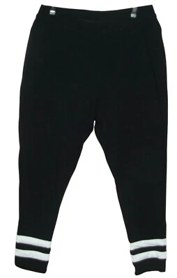 Pantalones de mujer Roaman talla 18/20 negro blanco colorblock pull-on crop informal Foto 1 de 4