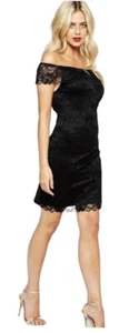 Lipsy Tiered Size 10 Lace Bodycon Dress Mini RRP $123 - Picture 1 of 11
