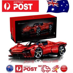 Ferrari Daytona SP3 Red Building Block Super Racing Car Model Kit 3778 PCS - Picture 1 of 13