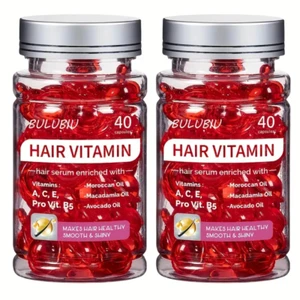 Set of 2 Leave-In Hair Conditioner Capsules Intensive Keratin Moisturizing Serum - Picture 1 of 7
