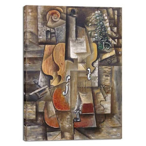 Canvas Wall Art Violin and Grapes,1912 by Pablo Picasso Abstract Canvas Prints - Picture 1 of 7