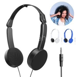 Wired Headphones 3.5mm Over Ear Headset Stereo for MP3/Mobile Phone/Tablet PC - Picture 1 of 23