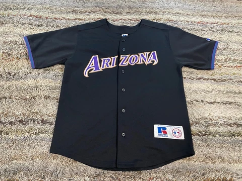 Vtg MLB Arizona Diamondbacks Curt Schilling Jersey Russell Athletic Youth 14/16 Cover