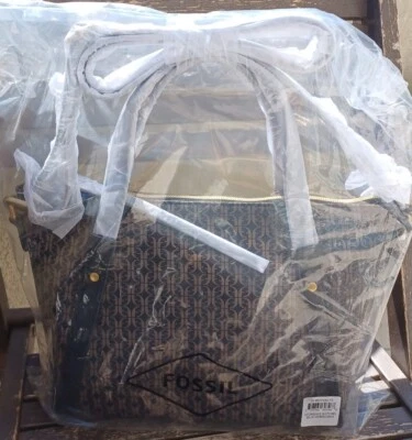 Bolso de mano para mujer Fossil Avondale negro marrón SHB2724015 Foto 1 de 4