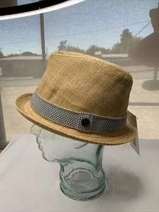 PENQUIN WOVEN PAPER TRILBY WITH COTTON BAND LINED SIZE S/M - Picture 1 of 5