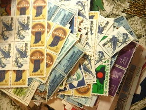 Lot of Unused 5 Cent Stamps, Vintage Five Cent U.S. Postage Stamps - Picture 1 of 1