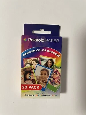 Polaroid Paper Random Color Borders 20pack Zip Snap NIB - Image 1 of 2