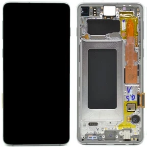 Samsung Genuine Service Pack S10 G973F LCD Screen Display Assembly Silver - Picture 1 of 3