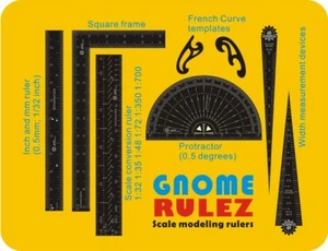 Modeling Ruler Set (Suitable For 1/32 & 1/35 & 1/48 & 1/72 & 1/350 & 1/700)TW001 - Picture 1 of 1