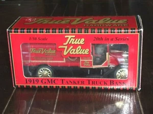 True Value 1919 GMC Tanker Truck Bank 1/30 Scale New/Mint In Box - Picture 1 of 3