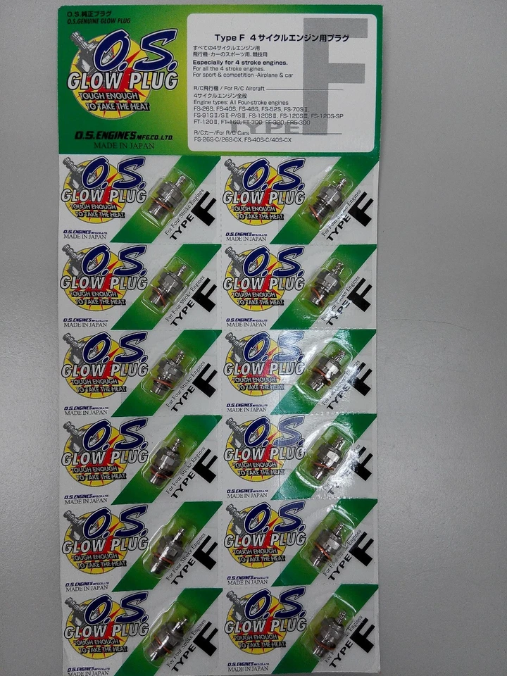 OS Type F Medium 4 Stroke Nitro Glow Plug - 12 PCS - Image 1 of 2