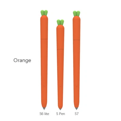 Funda para lápiz de silicona zanahoria con agarre para Samsung Galaxy Tab S6 Lite/S Pen/S7 cubierta para bolígrafo Foto 1 de 4
