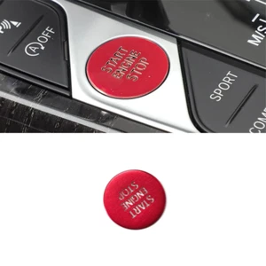 1pcs Red Metal Car Center Engine Start Button Sticker For BMW 3 G20 2019-2023 - Picture 1 of 10