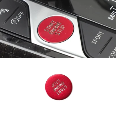 Red Metal Car Start Stop Button Cover Decorative Sticker For BMW x5 x6 x7 20+ - Image 1 of 4
