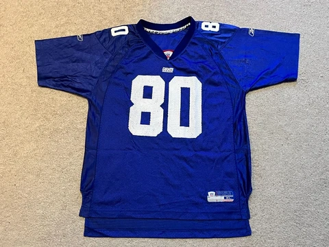 Reebok Jeremy Shockey New York Giants Blue #80 Youth Boy's XL On Field Jersey Cover