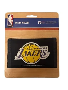 2015 NBA Rico Industries Black Nylon LOS ANGELES LAKERS Tri-Fold Wallet NEW - Picture 1 of 2