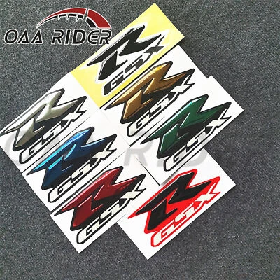 2Pcs 3D Raise Fairing Tank Logo Decal Sticker Emblem Badge For Suzuki GSXR GSX-R — 第 1/4 张图片
