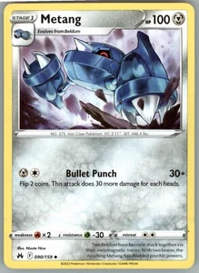 METANG Uncommon Pokémon Stage 1 #90/159 Crown Zenith - Picture 1 of 2