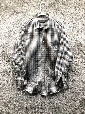 Kirkland Signature Shirt Size XL Mens Long Sleeve Spread Collar Gray Striped - Image 1 of 4