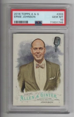2016 Topps A & G Ernie Johnson TBS NBA NCAA BASKETBALL GEM MINT PSA 10 - Image 1 of 2