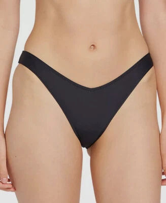 Volcom Women's Black Solid V-Waist Bikini Bottom Swimwear Size L - Image 1 of 3