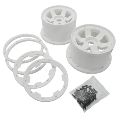 5B Second Generation Rear Wheel Hub White Suitable for 1/5 HPI Baja 5B RV - Image 1 of 4