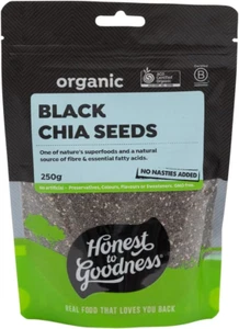 Honest to Goodness Organic Black Chia Seeds 250 G - Picture 1 of 12