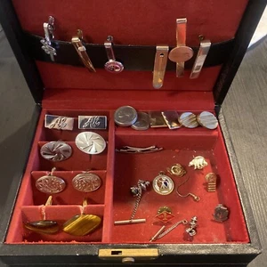 Mixed Cufflinks Lot Gold & Silver Tone Men's Formal Wear Swank Mostly & Box VTG - Picture 1 of 17