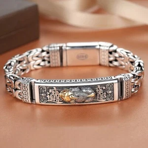 Unisex Money Brave Xiu Bracelet Double Chain Recruits Wealth and Treasures - Picture 1 of 8