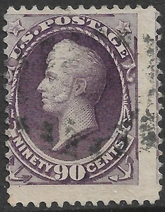 Estados Unidos #218 90c. Edición Perry usada fina - Imagen 1 de 2