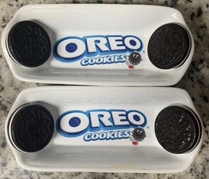 Oreo Eis Keks Dessert Tablett Banane Split Schale Keramik Vintage 8,5" 2er Pack - Bild 1 von 1