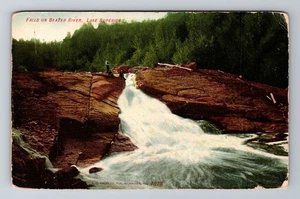 Lake Superior MN-Minnesota, Falls on Beaver River, postal antigua de colección - Imagen 1 de 2