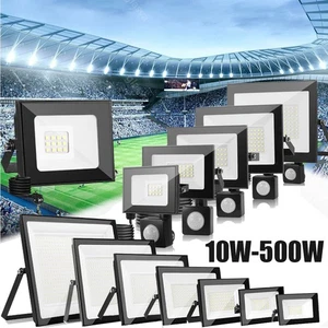 LED Strahler Außen Fluter 10W-500W ohne/mit Bewegungsmelde Scheinwerfer Leuchte - Bild 1 von 37